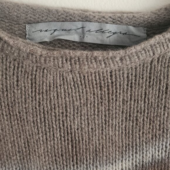 Raquel Allegra Cashmere Distressed Sweater Vest Size XS. Taupe/brown NWOT - Picture 2 of 4